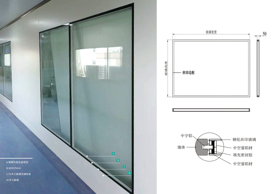 中空洁净窗手工板式